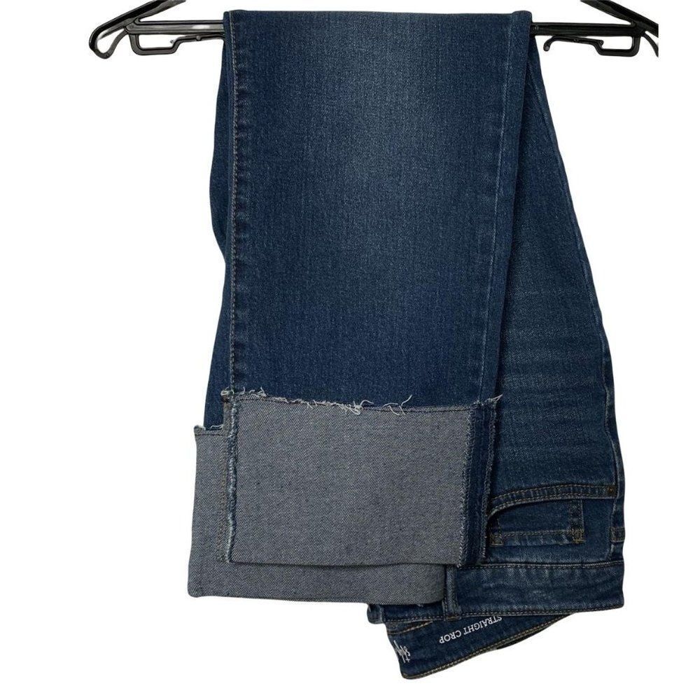 Style & Co  Straight Leg High Rise Cropped Jeans Sz 8 Cotton Stretch NEW